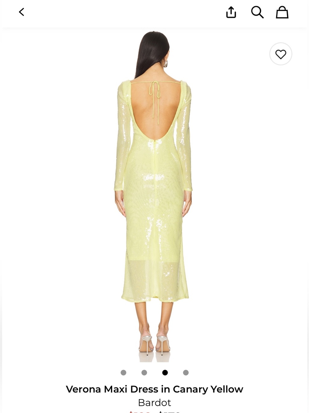 Bardot Sequin Maxi Dress in Canary Yellow
